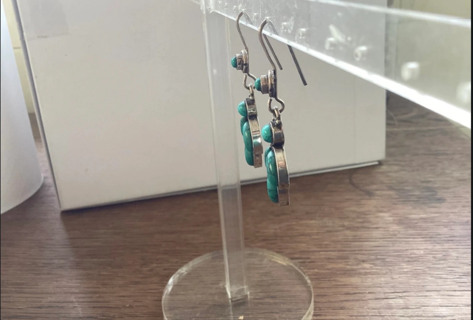 Aretes de plata y turquesas auténticas – photo 3